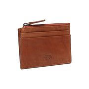 Cognac Leather Card Wallet för Dam, detail view 5