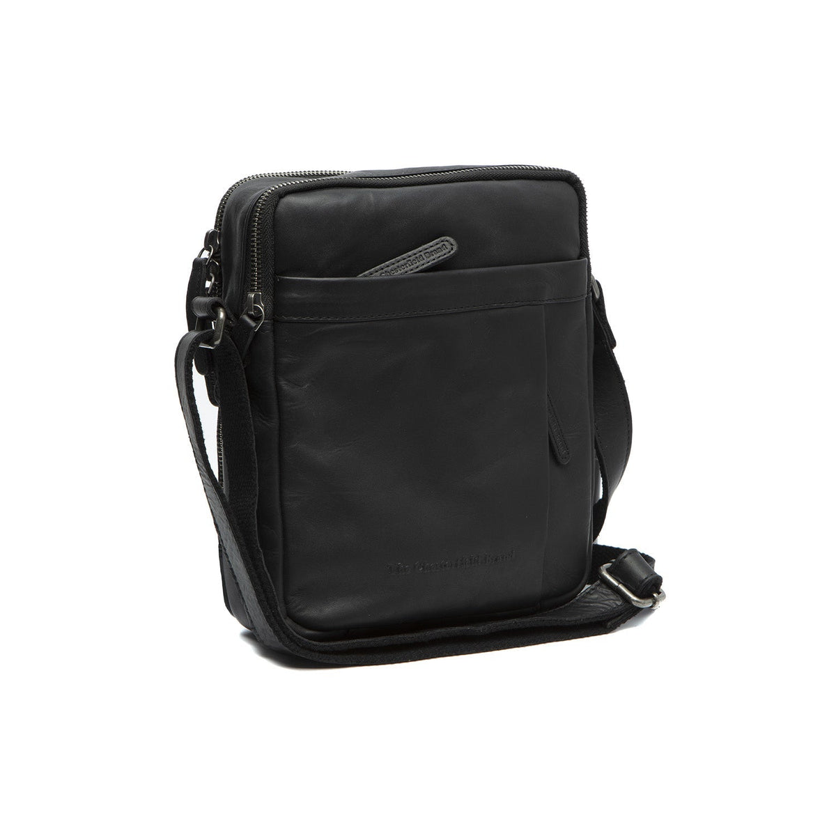 Alva Full-Grain Leather Crossbody Bag för Herr in Classic 100% Full-Grain Leather - Full Exterior Front Profile View | Buy Online