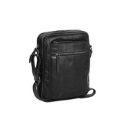 Dessau Full-Grain Leather Crossbody Bag för Herr in Classic 100% Full-Grain Leather - Full Exterior Front Profile View | Buy Online