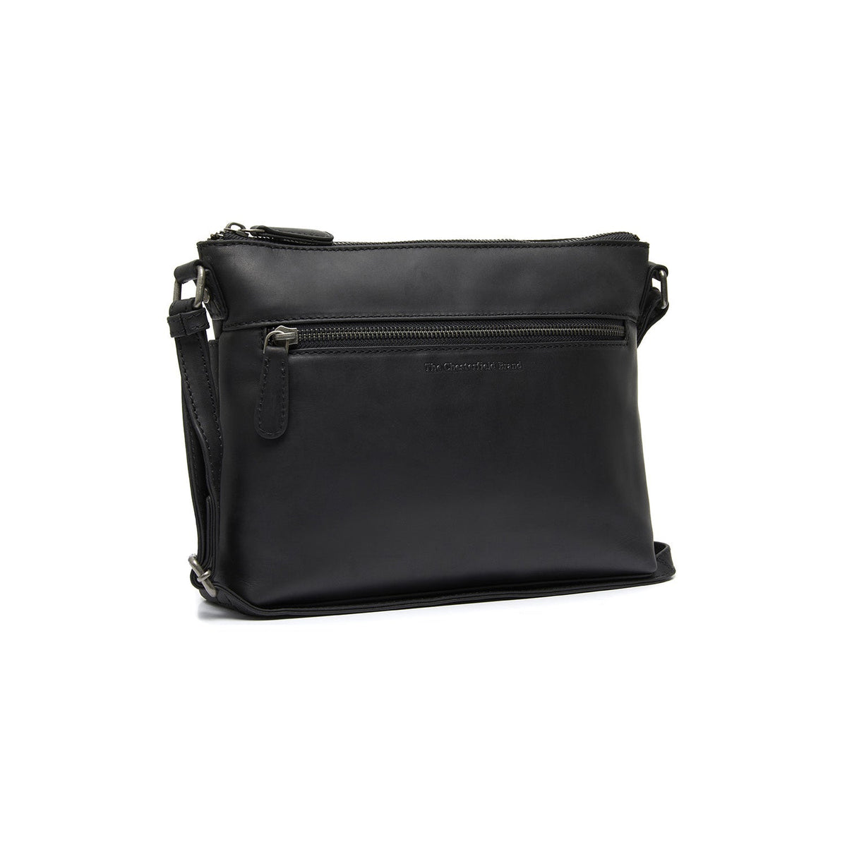 Durban Full-Grain Leather Crossbody Bag för Dam in Classic 100% Full-Grain Leather - Full Exterior Front Profile View | Buy Online