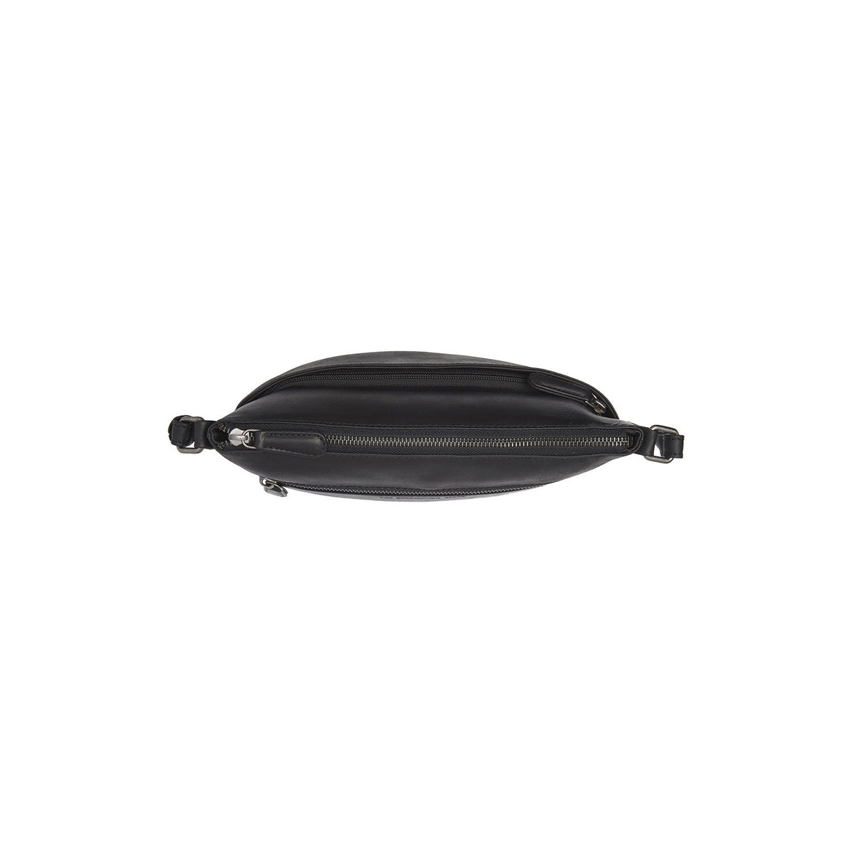 Durban Full-Grain Leather Crossbody Bag för Dam - Structured Side Profile Showing Gusset Depth &amp; Expansion Capacity