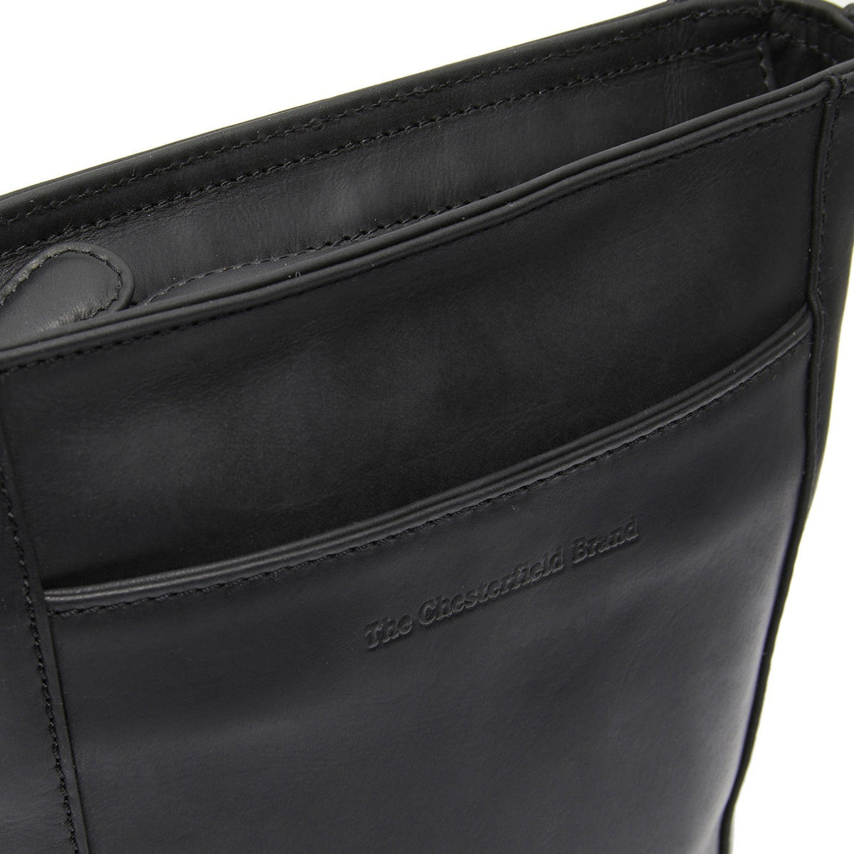
Classic 100% Full-Grain leather Bag - Bakifrån med förstärkta läderremmar och sömmar