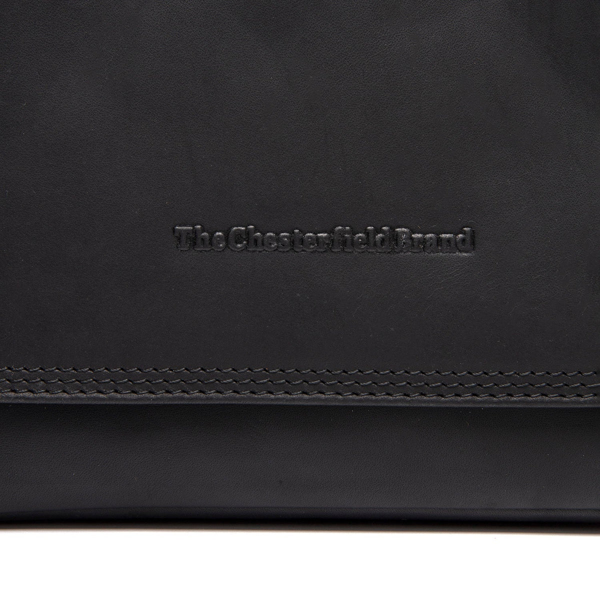 
Classic 100% Full-Grain leather Bag - Bakifrån med förstärkta läderremmar och sömmar