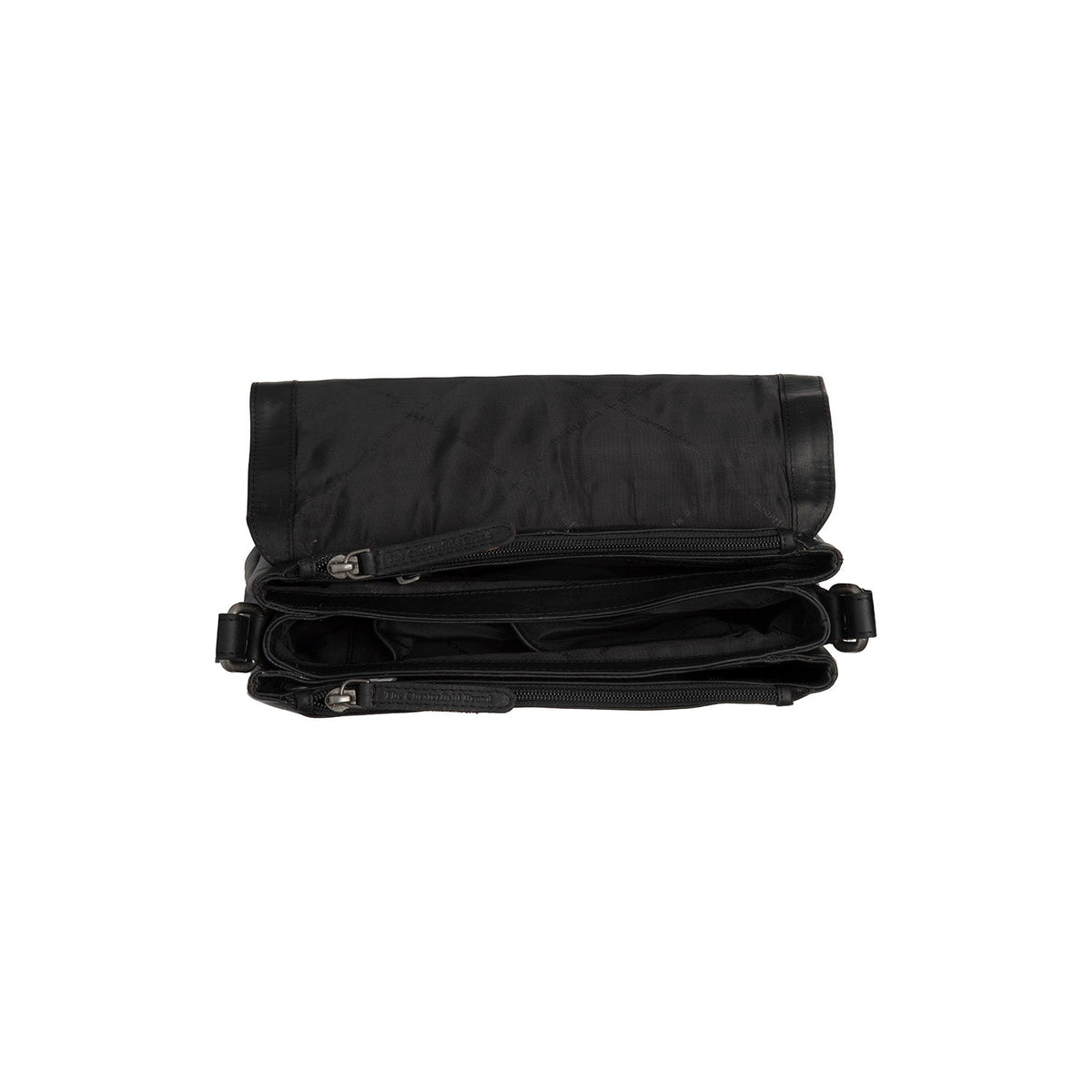Solid Antique Brass Hardware &amp; Heavy-Duty Dual Zipper Detail on Laverton Full-Grain Leather Crossbody Bag för Dam