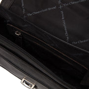 Solid Antique Brass Hardware &amp; Heavy-Duty Dual Zipper Detail on Lucca Full-Grain Leather Crossbody Bag för Dam