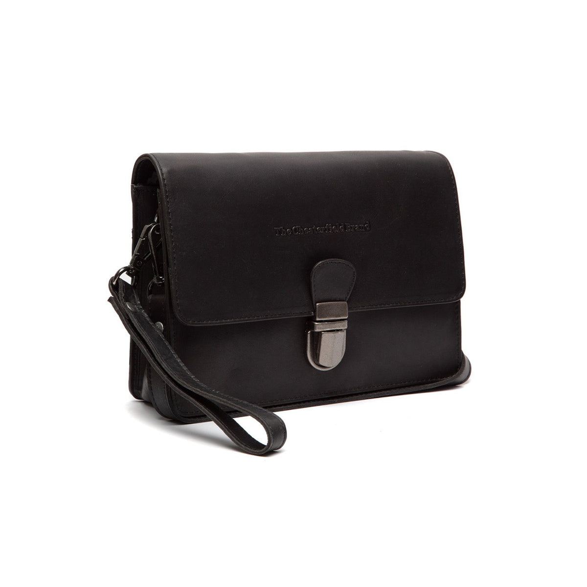Lucca Full-Grain Leather Crossbody Bag för Dam in Classic 100% Full-Grain Leather - Full Exterior Front Profile View | Buy Online