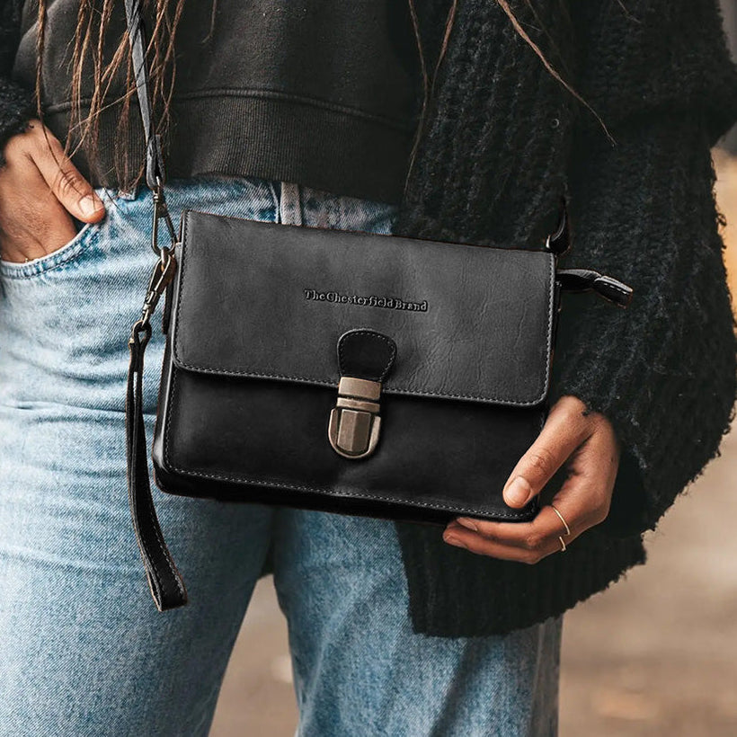 Lucca Full-Grain Leather Crossbody Bag för Dam
