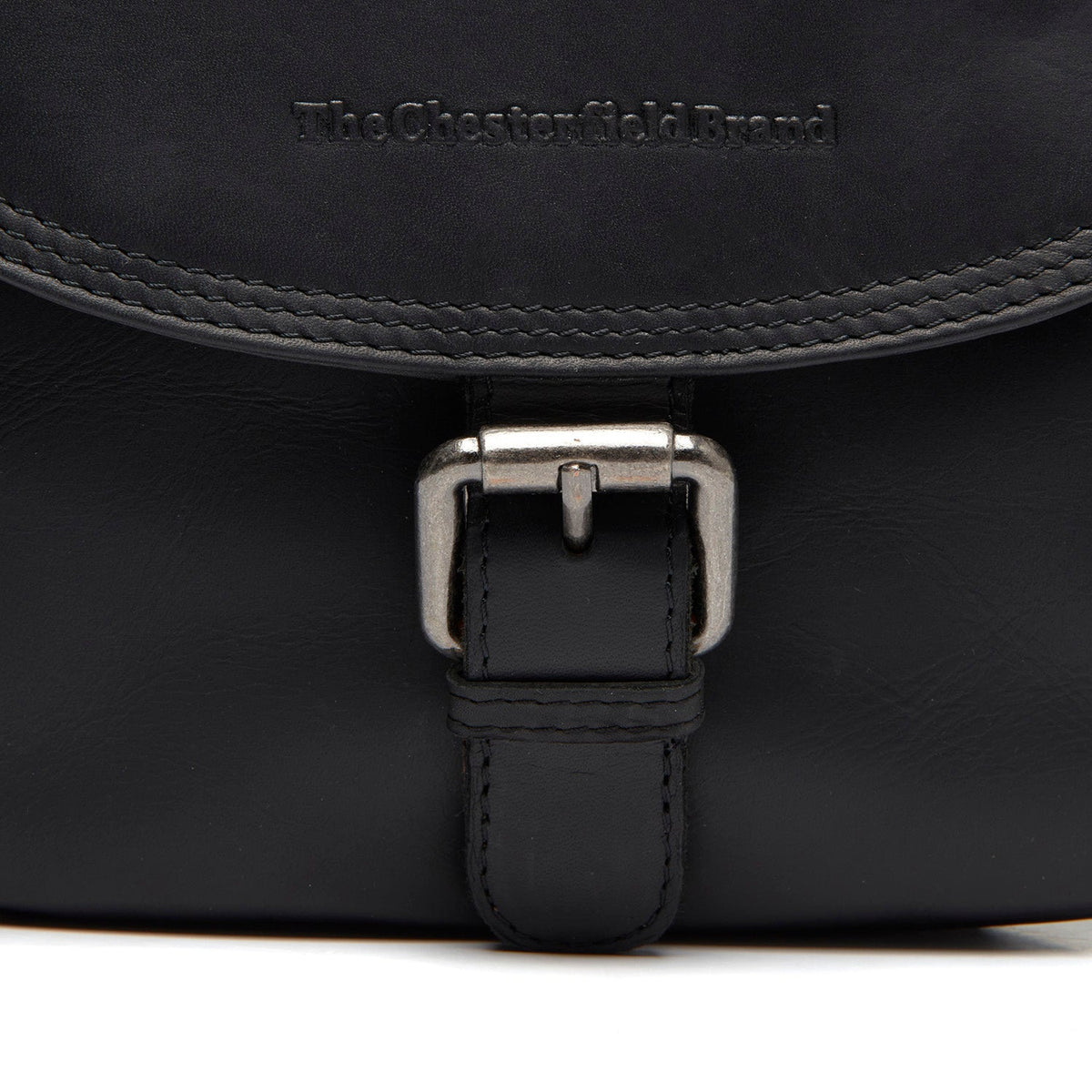 
Classic 100% Full-Grain leather Bag - Bakifrån med förstärkta läderremmar och sömmar