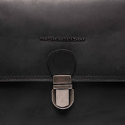 
Classic 100% Full-Grain leather Bag - Bakifrån med förstärkta läderremmar och sömmar