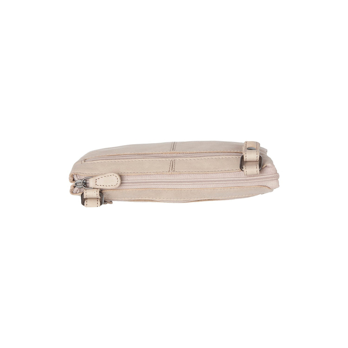 Osaka Full-Grain Leather Crossbody Bag för Dam - Structured Side Profile Showing Gusset Depth &amp; Expansion Capacity
