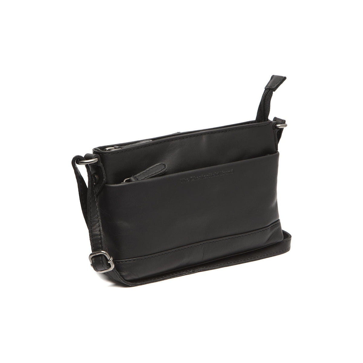 Salerno Full-Grain Leather Crossbody Bag för Dam in Classic 100% Full-Grain Leather - Full Exterior Front Profile View | Buy Online