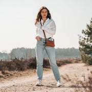 Salerno Full-Grain Leather Crossbody Bag för Dam – alternate product view 3