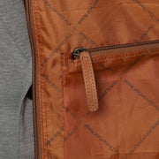 Cognac Leather Garment Bag Josh för Dam, detail view 6