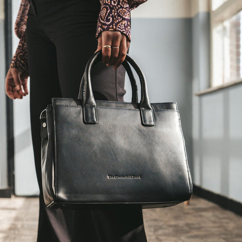 Garda Full-Grain Leather Handbag för Dam