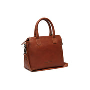 Tailored Rib Cuffs &amp; Hem Craftsmanship Construction Detail on Hermosa Full-Grain Leather Handbag för Dam