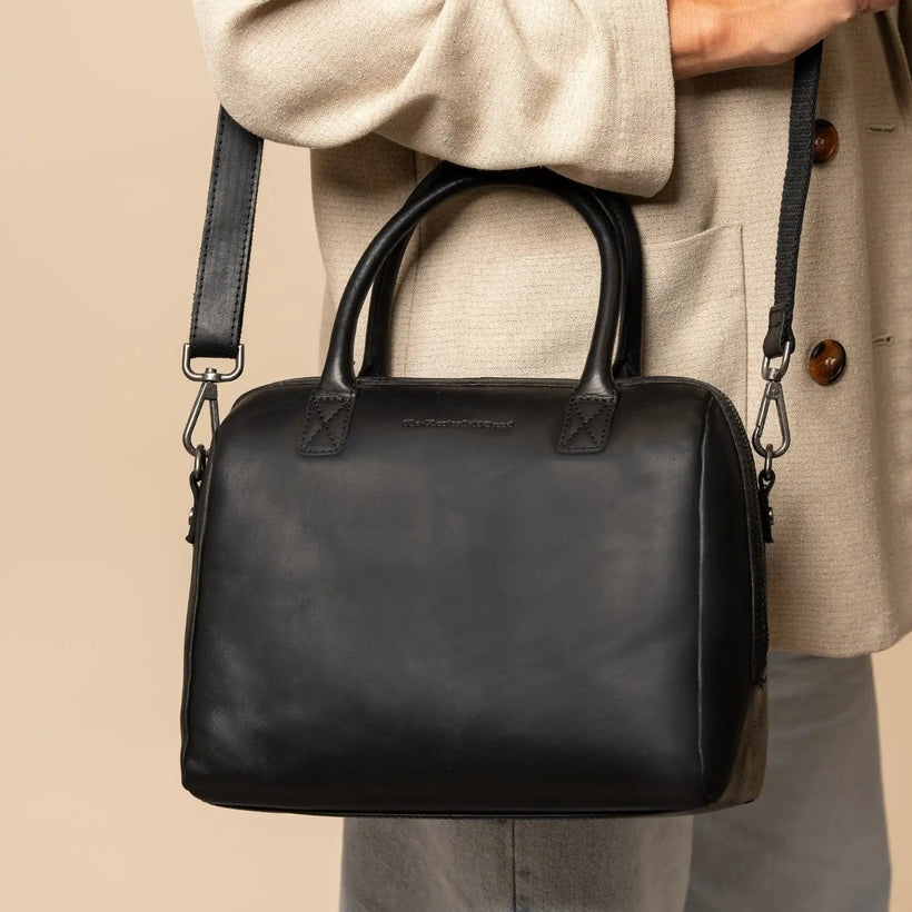 Langton Full-Grain Leather Handbag för Dam