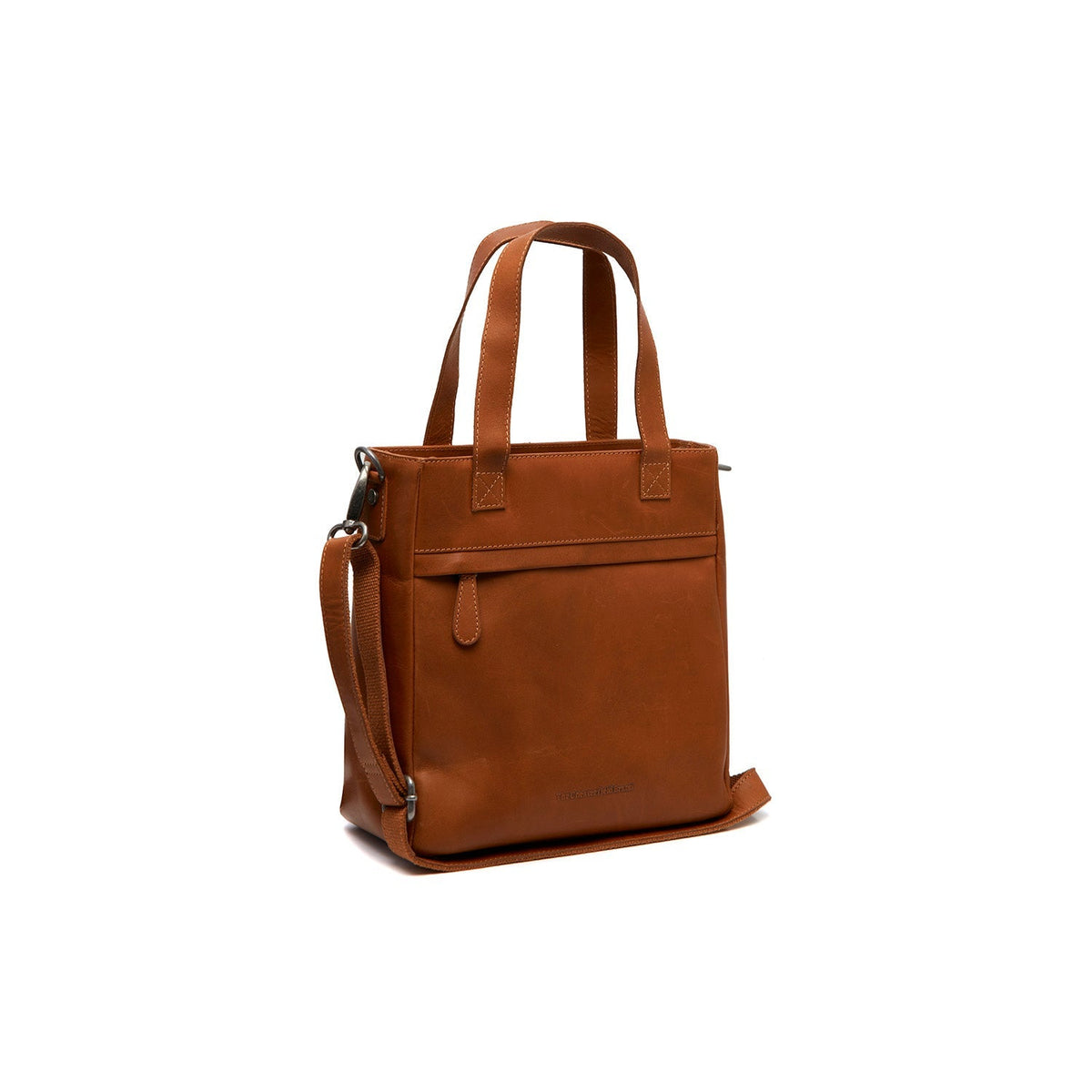 Tailored Rib Cuffs &amp; Hem Craftsmanship Construction Detail on Lingfield Full-Grain Leather Handbag för Dam