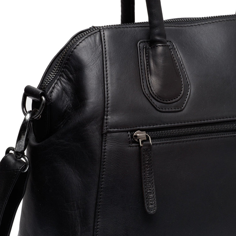 Marsala Full-Grain Leather Handbag för Dam