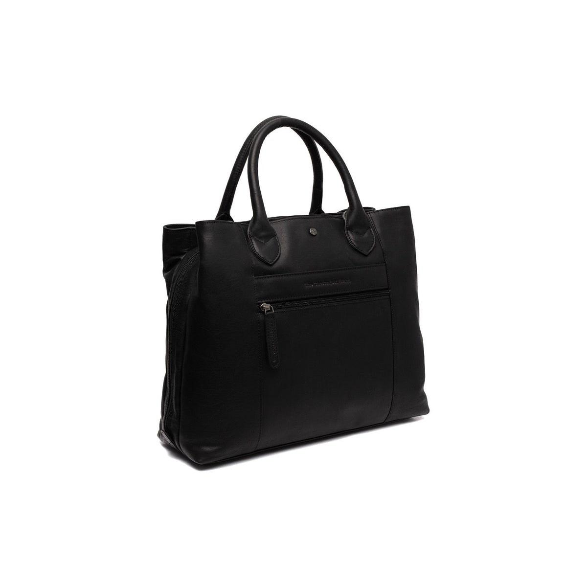Tailored Rib Cuffs &amp; Hem Craftsmanship Construction Detail on Passau Full-Grain Leather Handbag för Dam