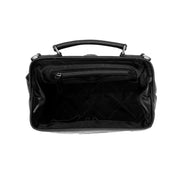 Close-Up Detail of Classic Collar &amp; Heavy-Duty Zipper Hardware on Shaun Full-Grain Leather Handbag för Dam