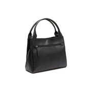 Tailored Rib Cuffs &amp; Hem Craftsmanship Construction Detail on Tenara Full-Grain Leather Handbag för Dam