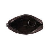 Tailored Rib Cuffs &amp; Hem Craftsmanship Construction Detail on Corey Full-Grain Leather Key Case för Dam