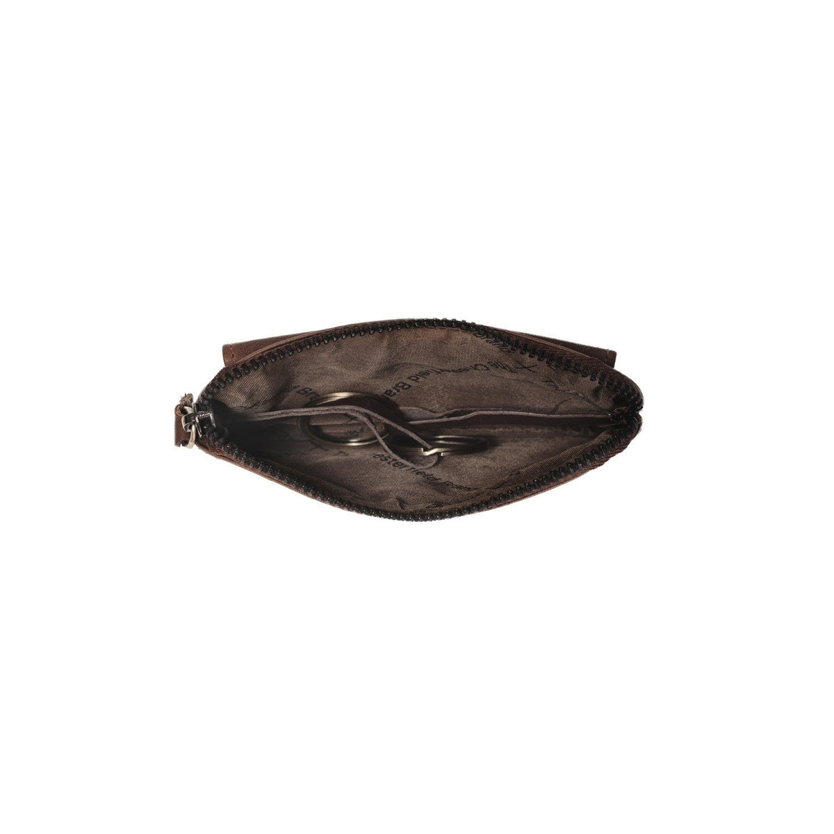 Tailored Rib Cuffs &amp; Hem Craftsmanship Construction Detail on Oliver Full-Grain Leather Key Case för Dam