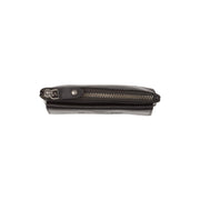 Close-Up Detail of Classic Collar &amp; Heavy-Duty Zipper Hardware on Violette Full-Grain Leather Key Case för Dam