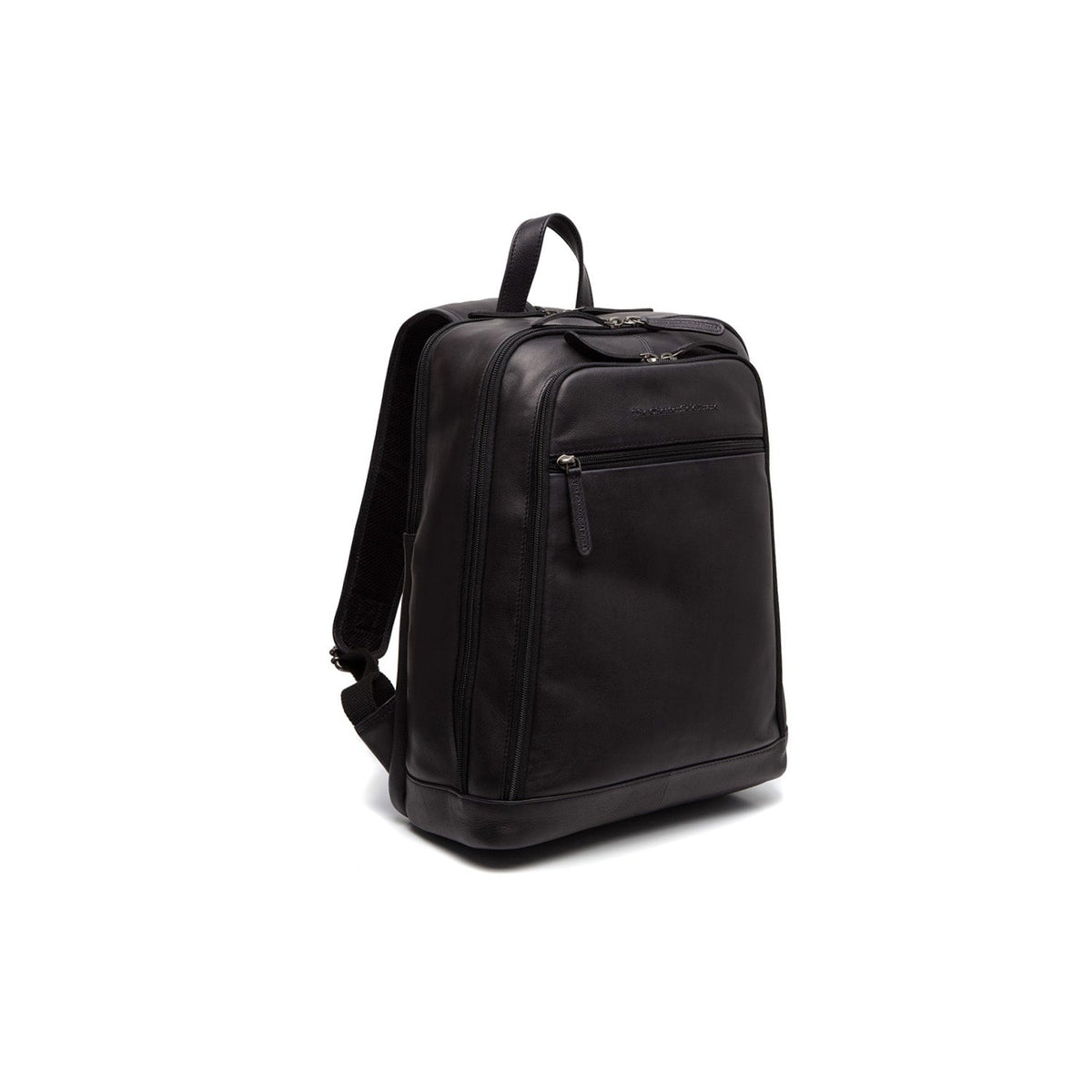 Detroit Full-Grain Leather Laptop Backpack i klassiskt 100% fullnarvsläder - Full Exterior Framifrån med skräddarsydd silhuett | Handla online