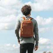 Detroit Full-Grain Leather Laptop Backpack för Dam – alternate product view 3