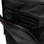 Solid Antique Brass Hardware &amp; Heavy-Duty Dual Zipper Detail on Jasper Full-Grain Leather Laptop Backpack för Dam