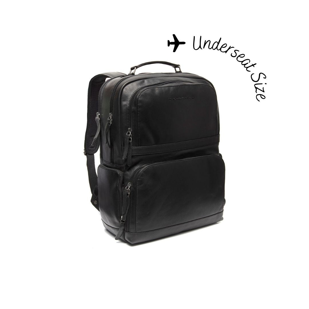 Lennox Full-Grain Leather Laptop Backpack för Dam in Classic 100% Full-Grain Leather - Full Exterior Front Profile View | Buy Online