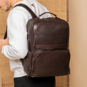 Lennox Full-Grain Leather Laptop Backpack för Dam – alternate product view 2