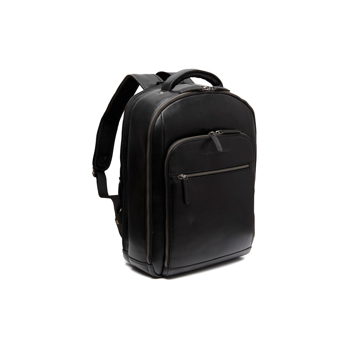 Maggiore Full-Grain Leather Laptop Backpack för Herr in Classic 100% Full-Grain Leather - Full Exterior Front Profile View | Buy Online