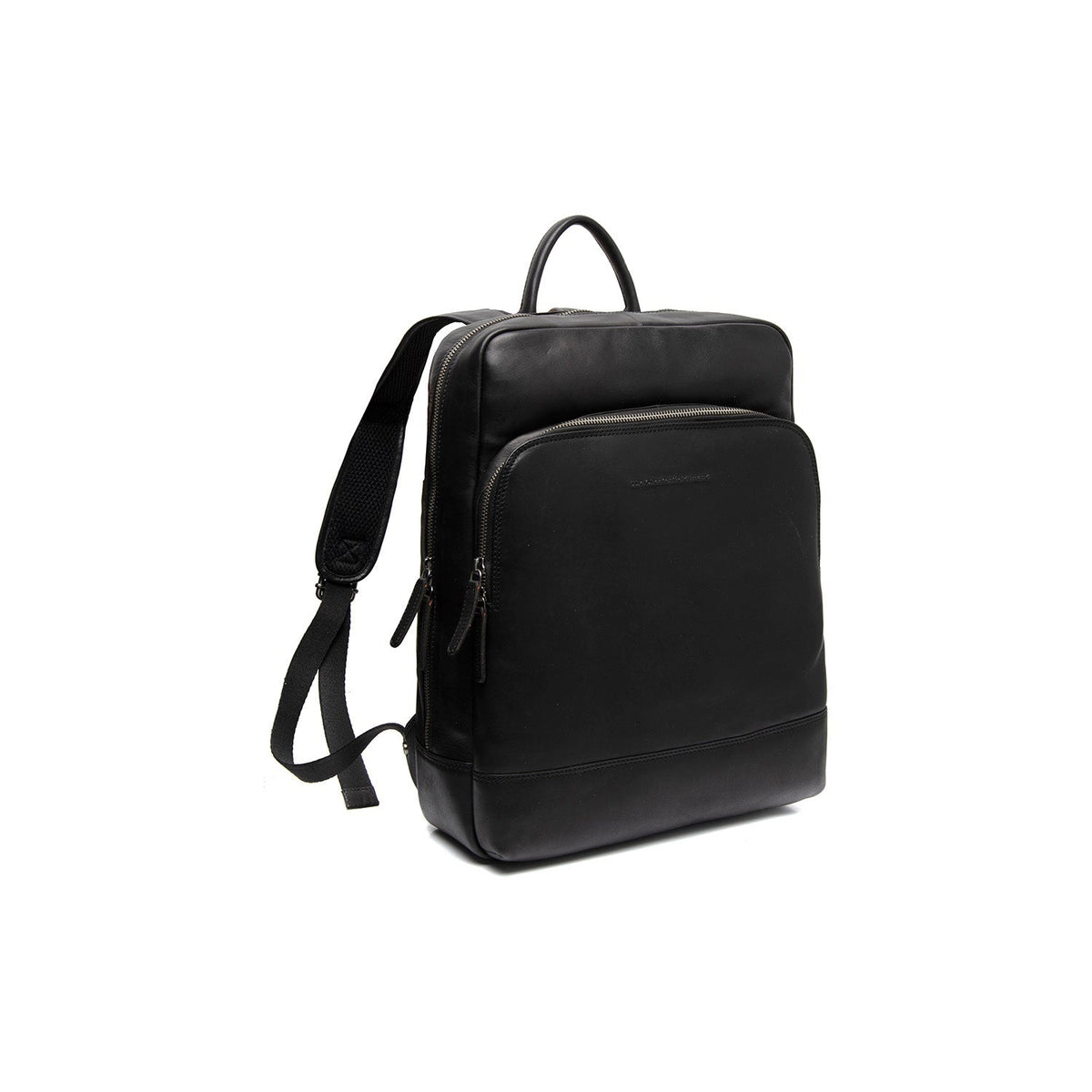 Nicola Full-Grain Leather Laptop Backpack för Dam in Classic 100% Full-Grain Leather - Full Exterior Front Profile View | Buy Online