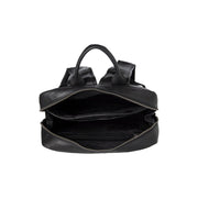 Nicola Full-Grain Leather Laptop Backpack för Dam - Structured Side Profile Showing Gusset Depth &amp; Expansion Capacity