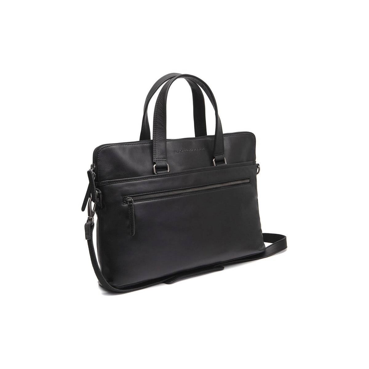 Elvas Full-Grain Leather Laptop Bag för Dam in Classic 100% Full-Grain Leather - Full Exterior Front Profile View | Buy Online