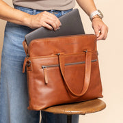Elvas Full-Grain Leather Laptop Bag för Dam – alternate product view 2