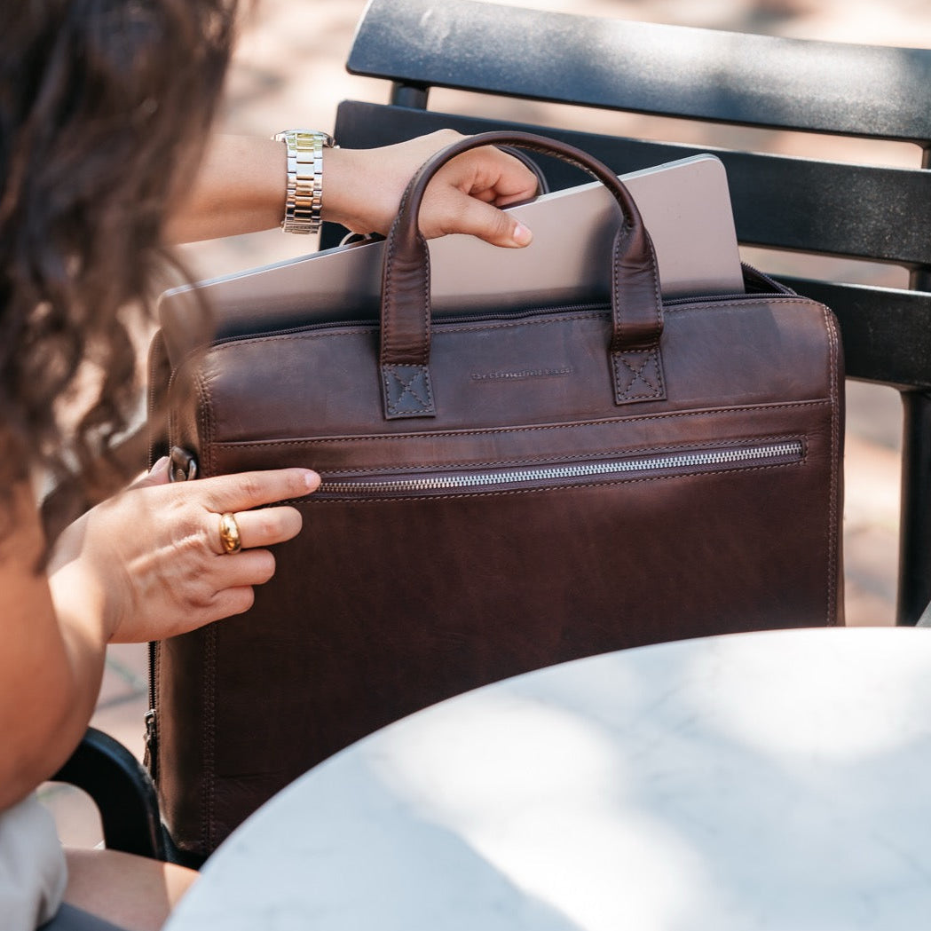Levanto Full-Grain Leather Laptop Bag för Dam – alternate product view 2