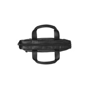 Narvik Full-Grain Leather Laptop Bag för Dam - Structured Side Profile Showing Gusset Depth &amp; Expansion Capacity