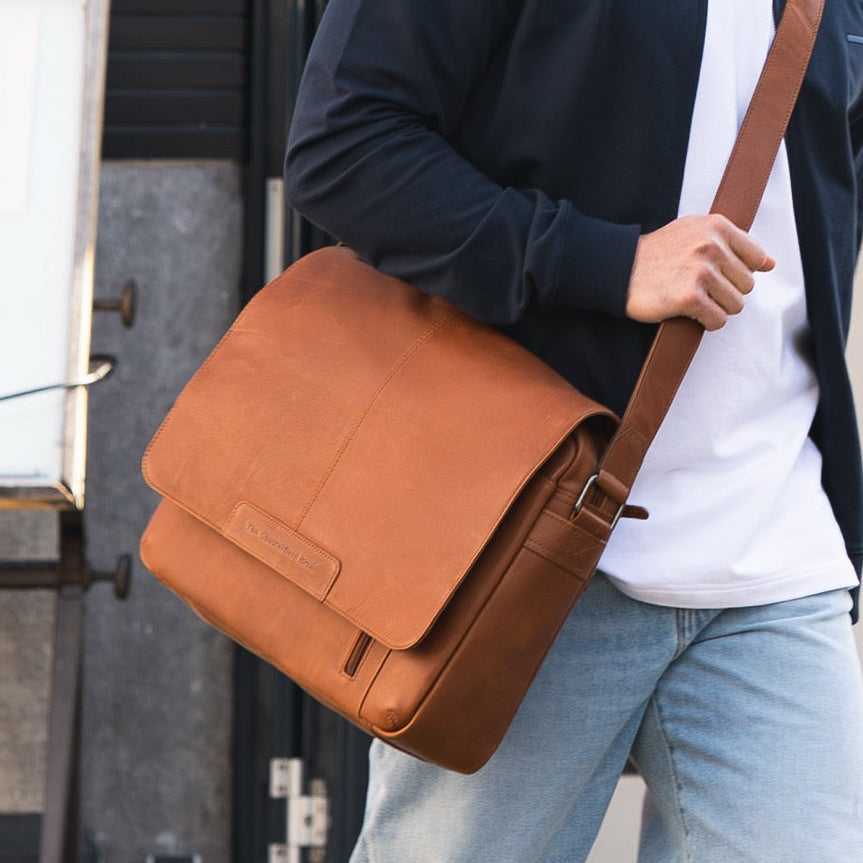 Richard Full-Grain Leather Laptop Bag för Herr – alternate product view 2