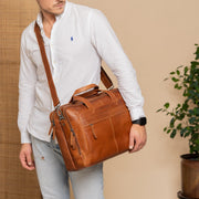Ryan Full-Grain Leather Laptop Bag för Herr – alternate product view 3