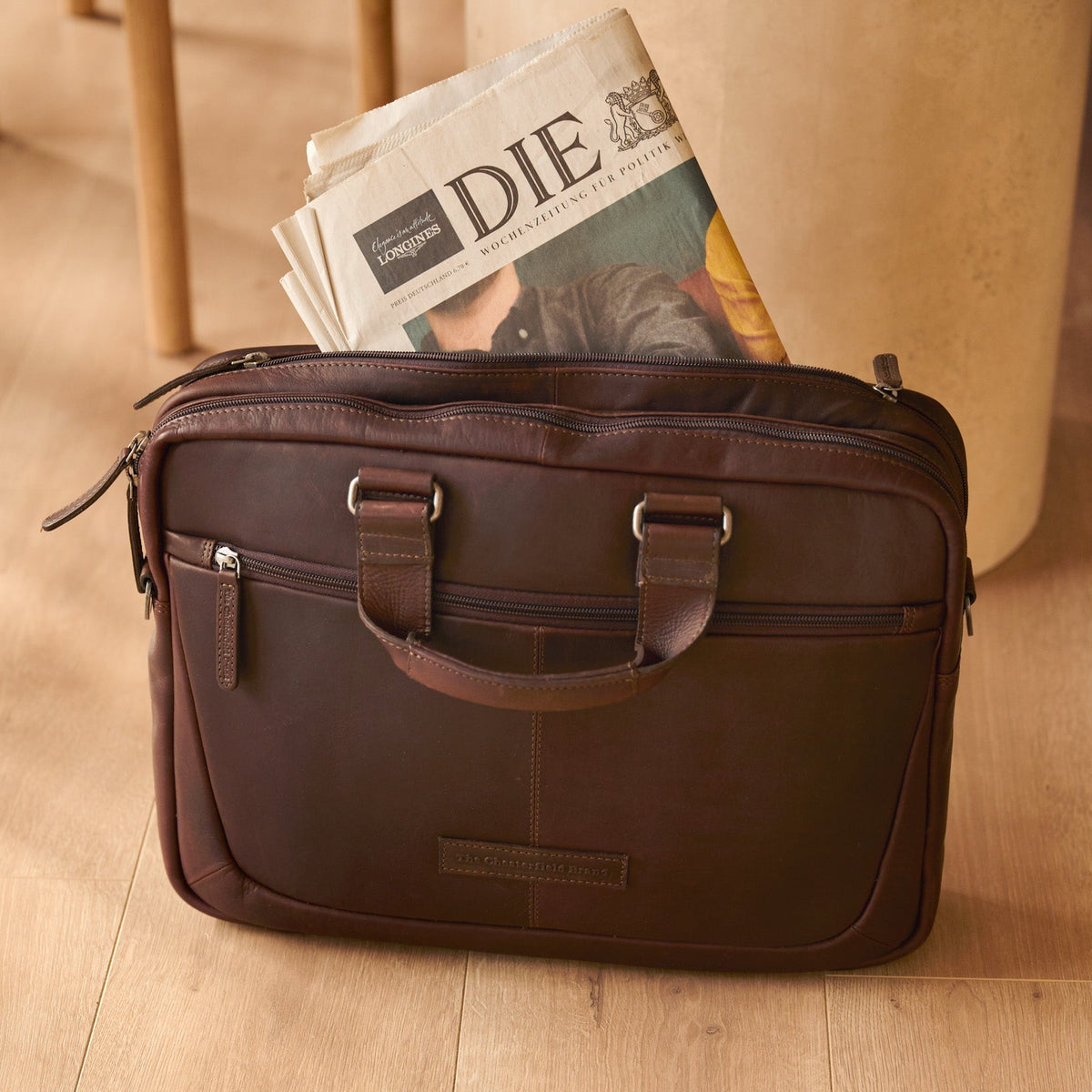 Seth Full-Grain Leather Laptop Bag för Herr – alternate product view 2