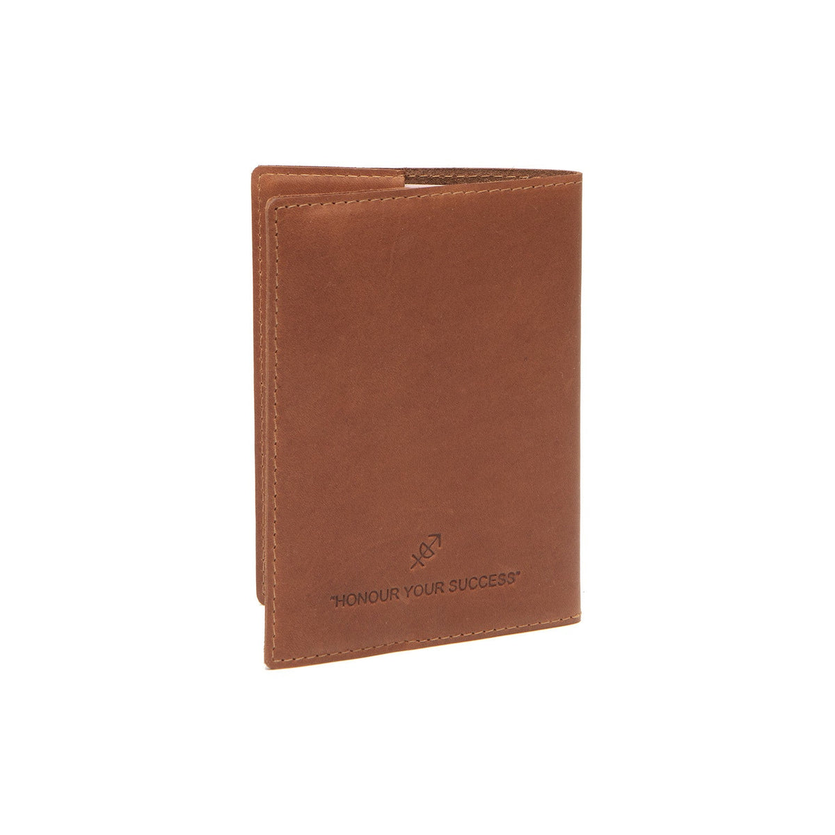 Cognac Leather Passport Case för Dam, detail view 1
