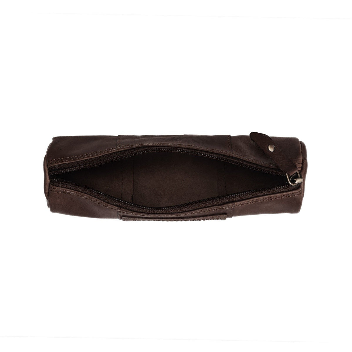 Tailored Rib Cuffs &amp; Hem Craftsmanship Construction Detail on Leather Pencil Case Lea för Dam