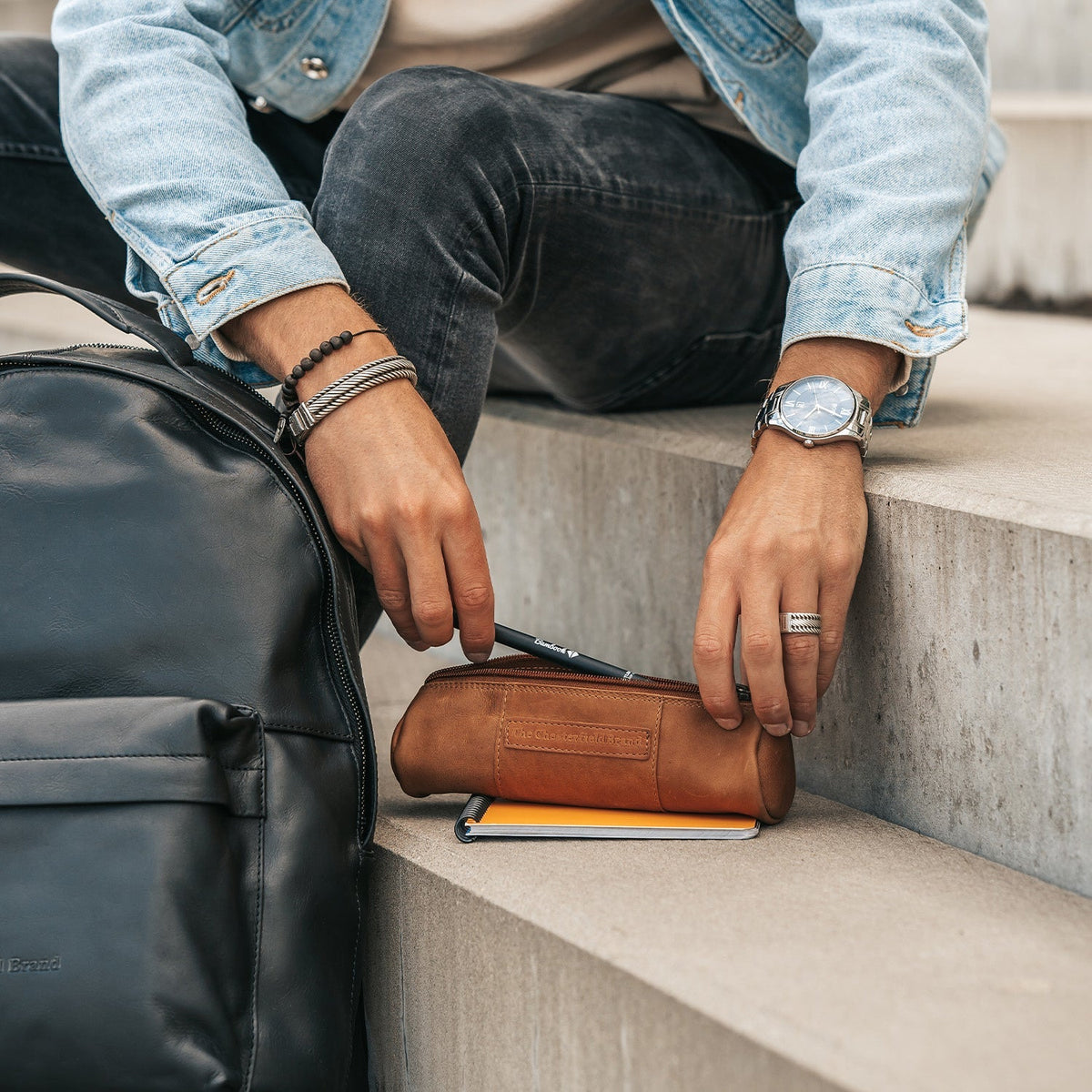 Leather Pencil Case Lea för Dam – alternate product view 3