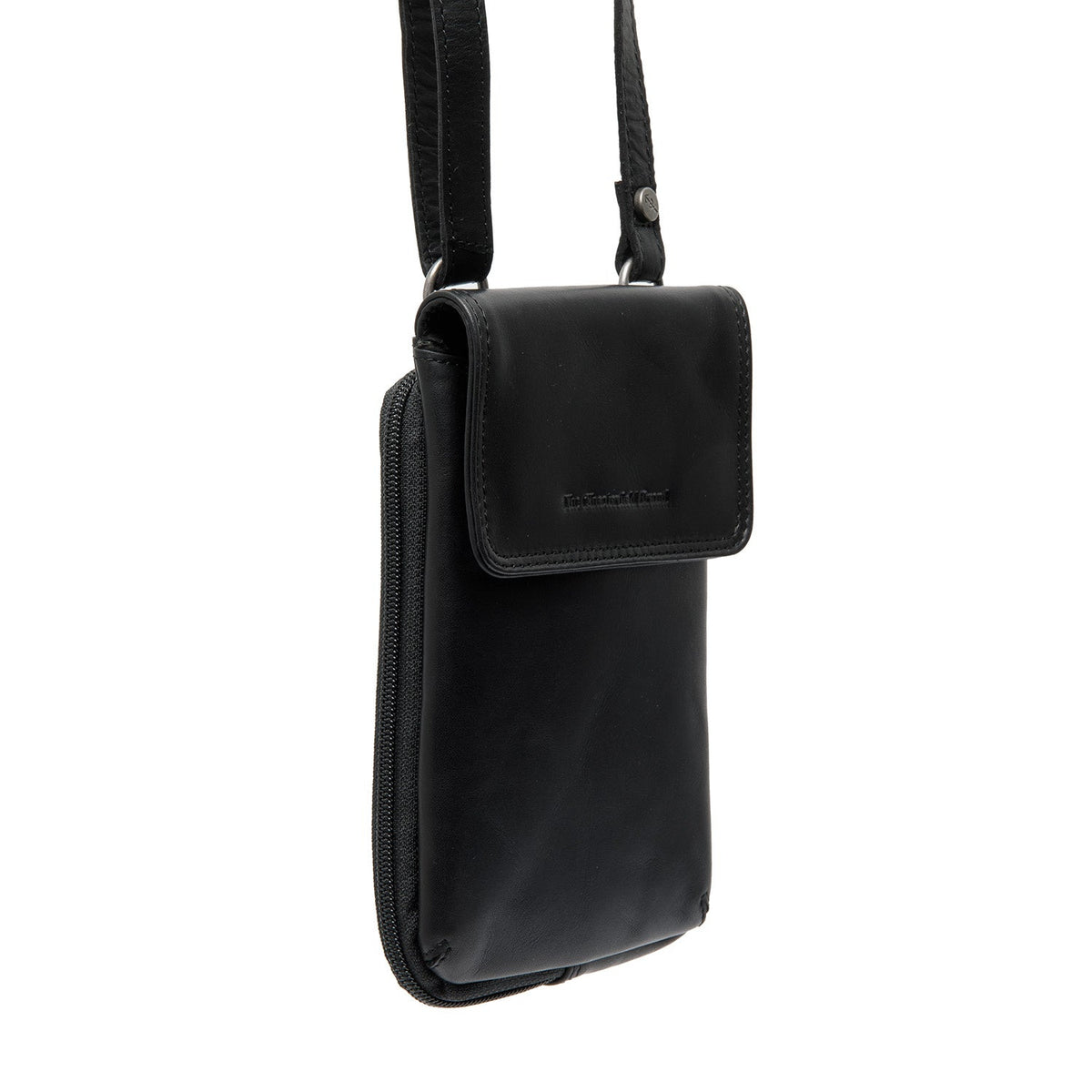 Langley Full-Grain Leather Phone Bag för Dam in Classic 100% Full-Grain Leather - Front Profile View &amp; Tailored Silhouette | Buy Online