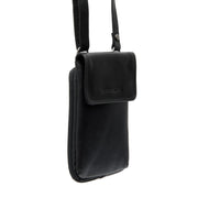 Langley Full-Grain Leather Phone Bag för Dam in Classic 100% Full-Grain Leather - Front Profile View &amp; Tailored Silhouette | Buy Online