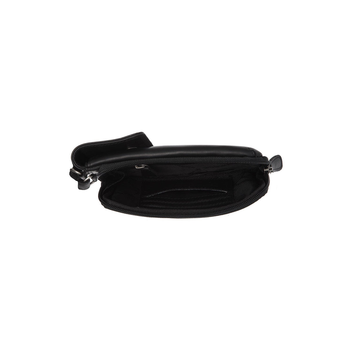 Langley Full-Grain Leather Phone Bag för Dam - Lateral Side Profile View Showing Sleeve Cut &amp; Athletic Taper Fit