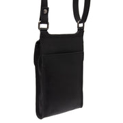 Tailored Rib Cuffs &amp; Hem Craftsmanship Construction Detail on Nebra Full-Grain Leather Phone Bag för Dam